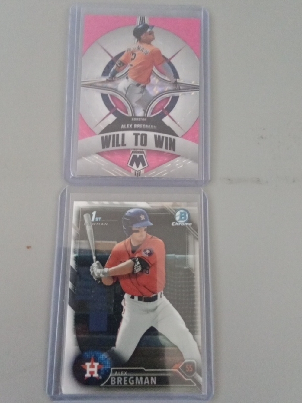 2 Card Panini And Bowman Alex Bergman Lot. Pink /10.